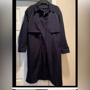 Preston & York Navy Blue All-Weather Coat, Size 8 Petite
